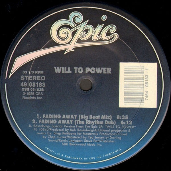 Will To Power - Fading Away