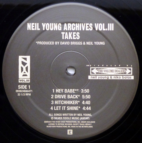 Neil Young - Neil Young Archives Vol. III Takes - 2024
