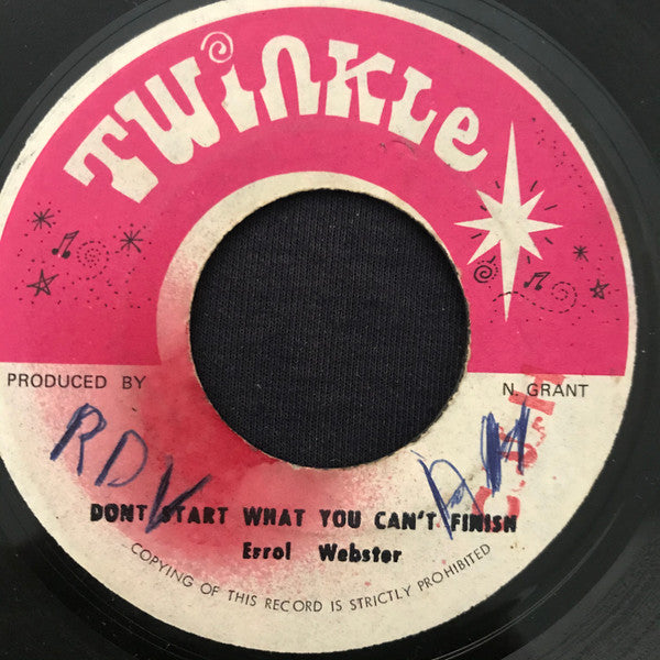 Errol Webster - Don’t Start What You Can’t Finish Vinyl Record