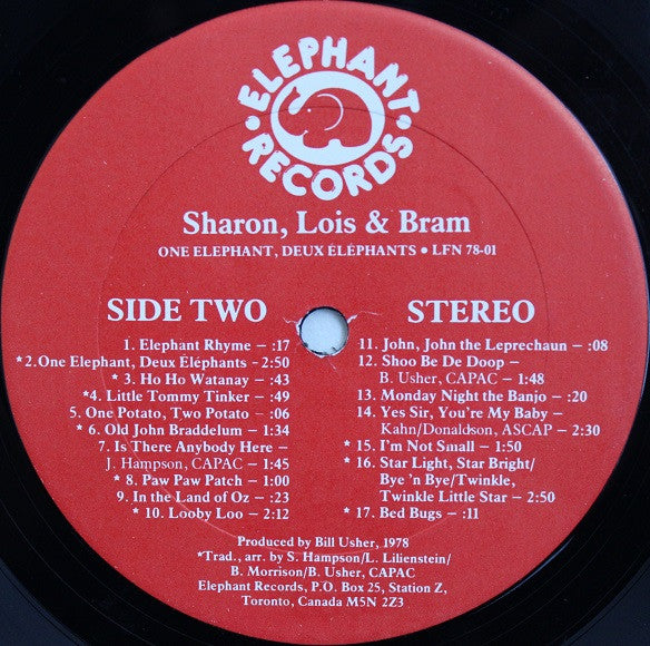 Sharon, Lois & Bram - One Elephant, Deux Éléphants