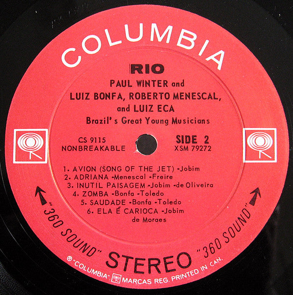 Paul Winter (2) / Luiz Bonfá / Roberto Menescal / Luiz Eça - Rio -