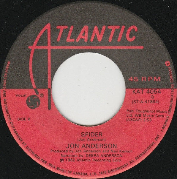 Jon Anderson - Surrender / Spider - 1982