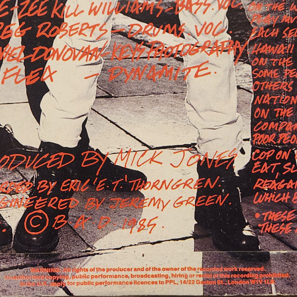 Big Audio Dynamite - The Bottom Line - 1985