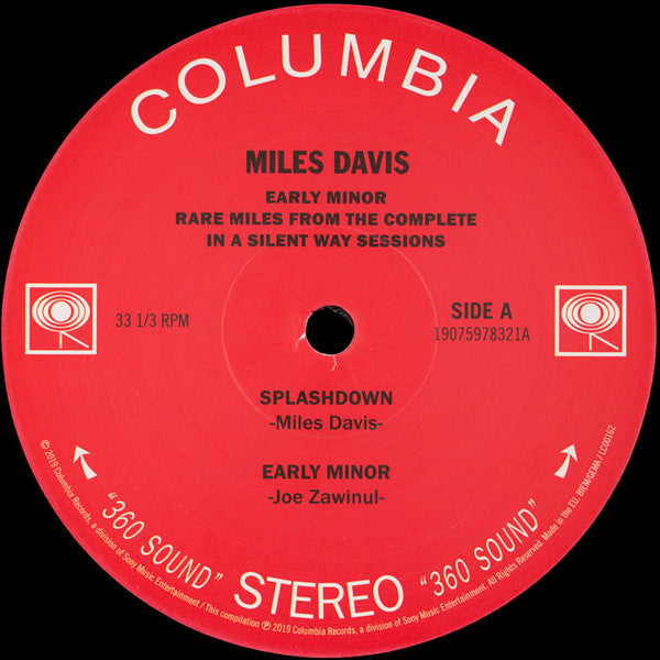 Miles Davis - Early Minor (Rare Miles From The Complete In A Silent Way Sessions) Vinyl Record