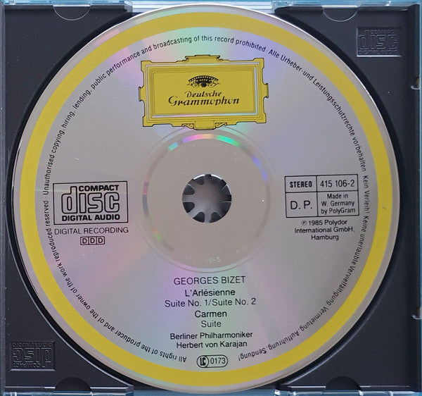 Georges Bizet - Berliner Philharmoniker, Herbert von Karajan - L'Arlésienne-Suites Nos. 1 & 2 · Carmen-Suite (CD) -