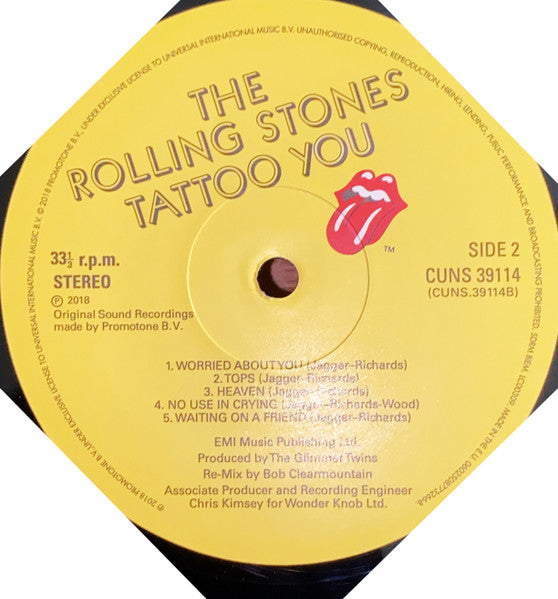Rolling Stones - Tattoo You Vinyl Record