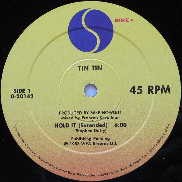 Tin Tin - Hold It - 1983