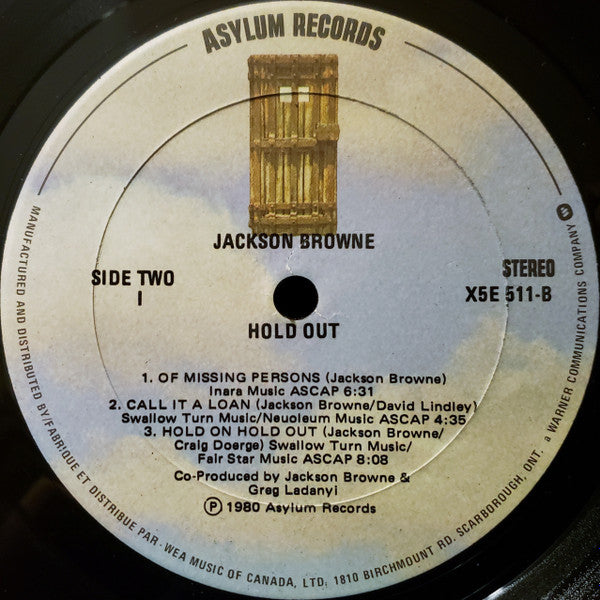 Jackson Browne - Hold Out Vinyl Record