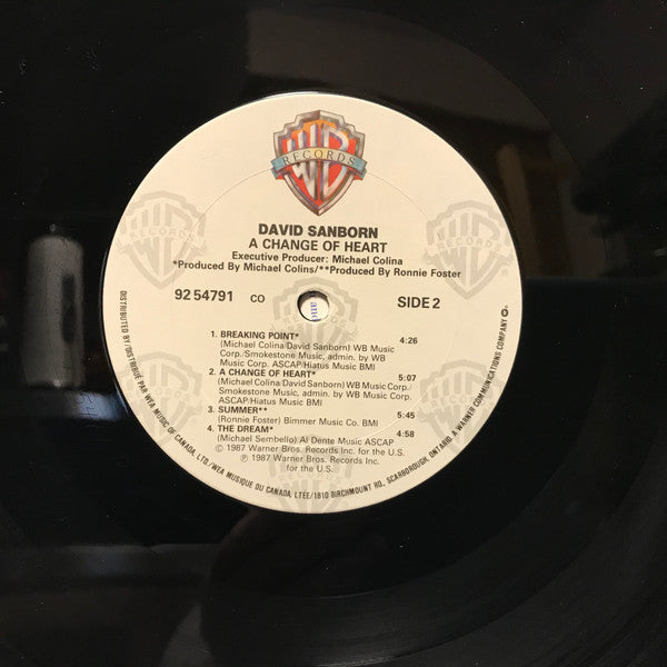 David Sanborn - A Change Of Heart - 1987