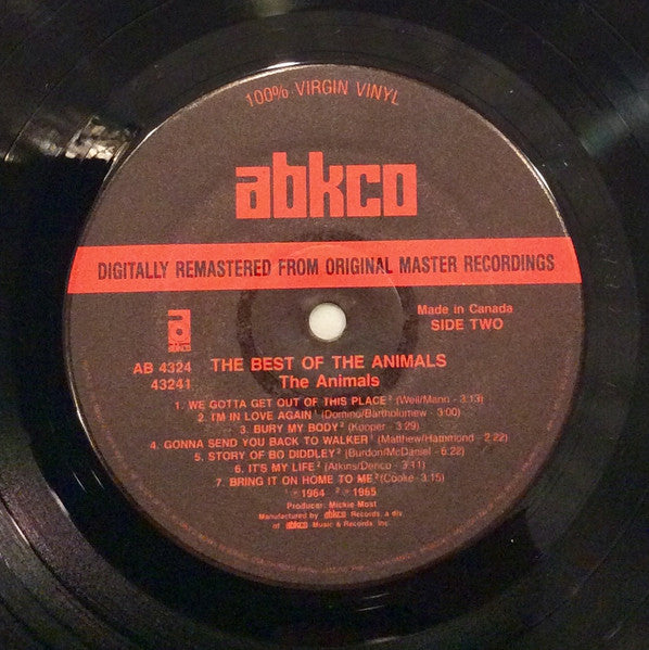 Animals, The - The Best Of The Animals - 1987