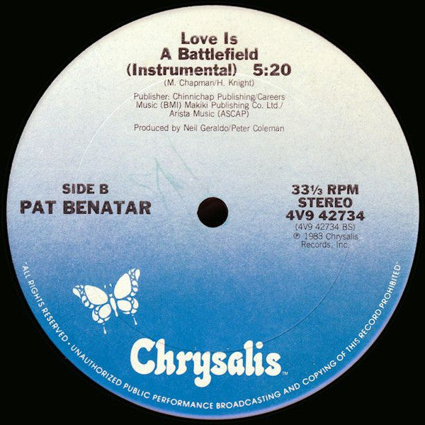 Pat Benatar - Love Is A Battlefield (Special Extended Re·mix) - 1983