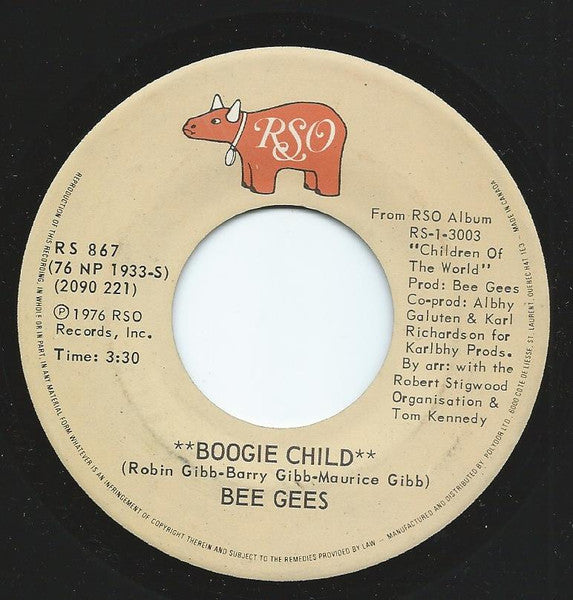 Bee Gees - Boogie Child / Lovers - 1976