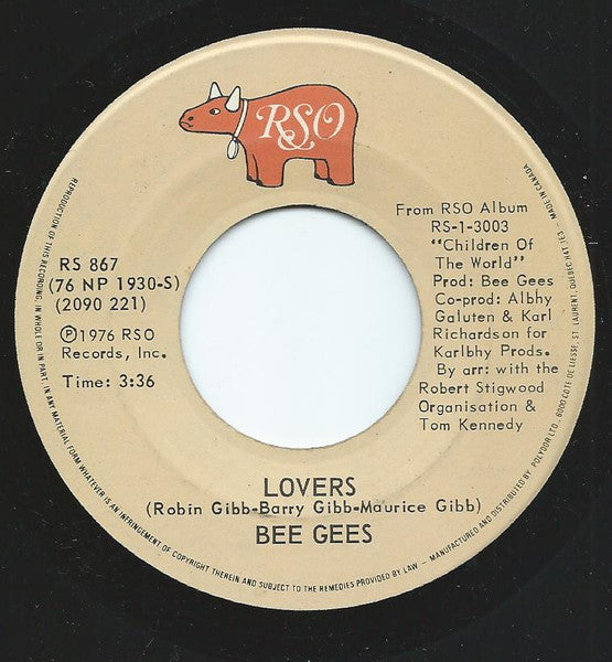 Bee Gees - Boogie Child / Lovers - 1976