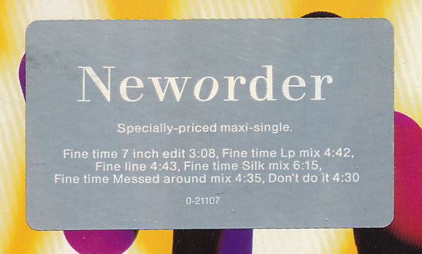 New Order - Fine Time - 1989