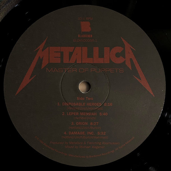 Metallica - Master Of Puppets Vinyl Record