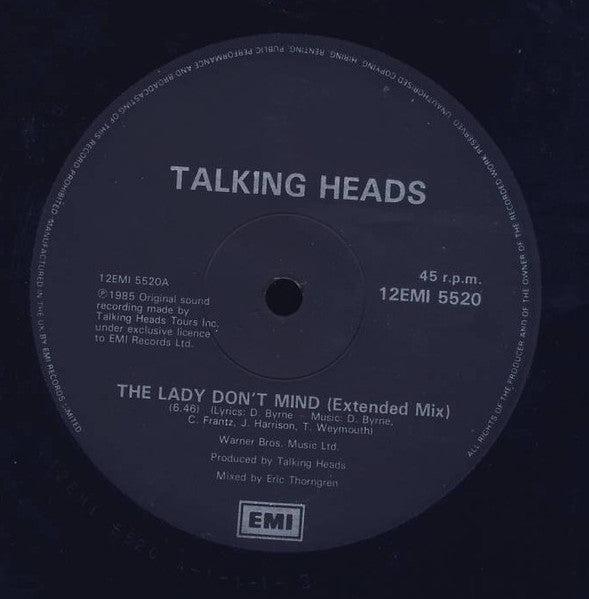 Talking Heads - The Lady Don't Mind - 1985