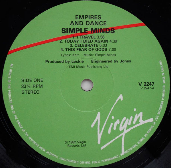 Simple Minds - Empires And Dance