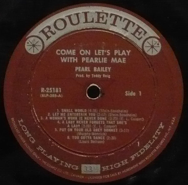 Pearl Bailey - Come On Let's Play With Pearlie Mae