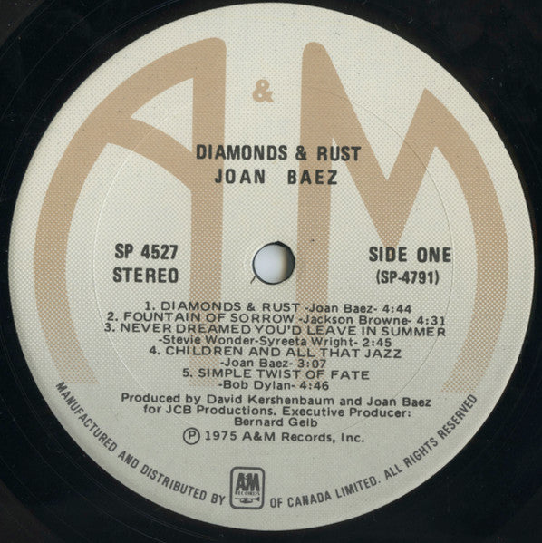 Joan Baez - Diamonds & Rust - 1975