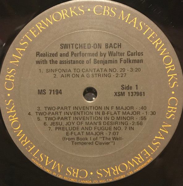 Walter Carlos - Switched-On Bach -