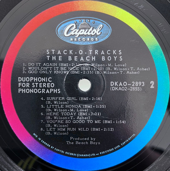 The Beach Boys - Stack-O-Tracks Vinyl Record