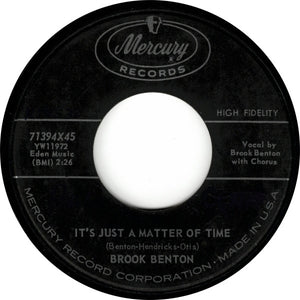 Brook Benton - It's Just A Matter Of Time / Hurtin' Inside Vinyl Record