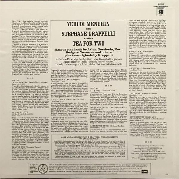 Stéphane Grappelli & Yehudi Menuhin - Tea For Two - 1978
