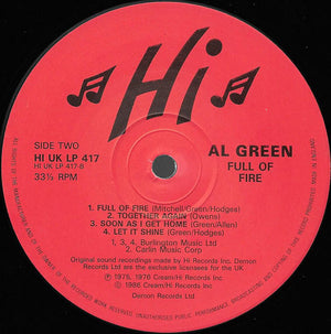 Al Green - Full Of Fire - 1986