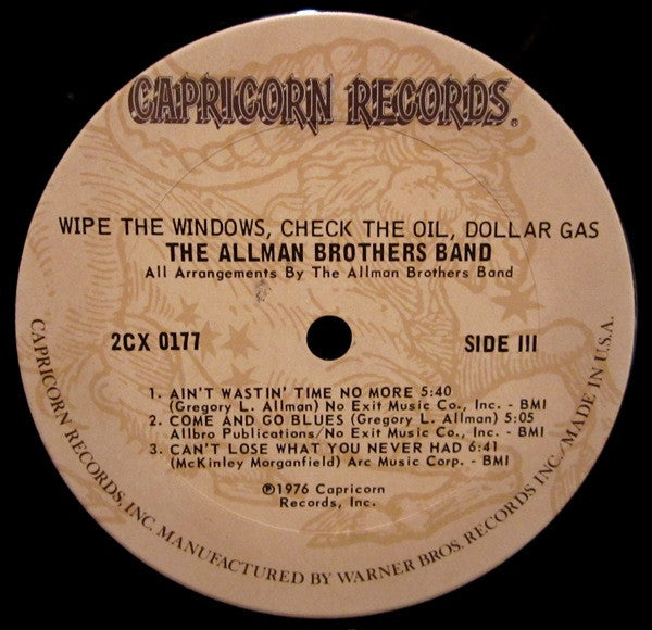 Allman Brothers Band, The - Wipe The Windows, Check The Oil, Dollar Gas - 1976