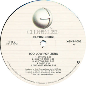 Elton John - Too Low For Zero