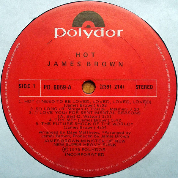 James Brown - Hot - 1975