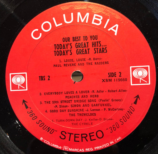 Various - Our Best To You: Today's Great Hits... Today's Great Stars
