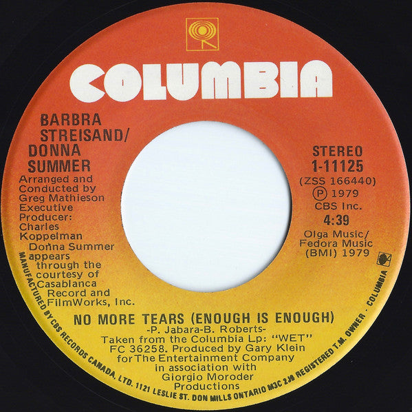 Barbra Streisand / Donna Summer - No More Tears (Enough Is Enough) - 1979