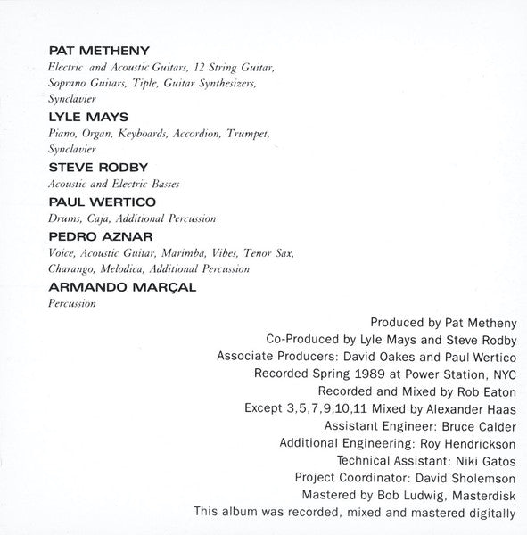 Pat Metheny Group - Letter From Home (CD) - 1989