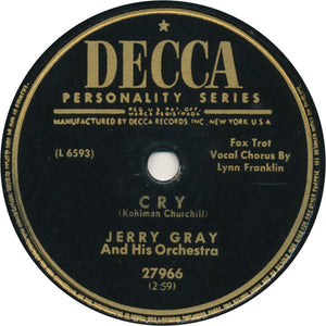 Jerry Gray And His Orchestra - Adios / Cry
