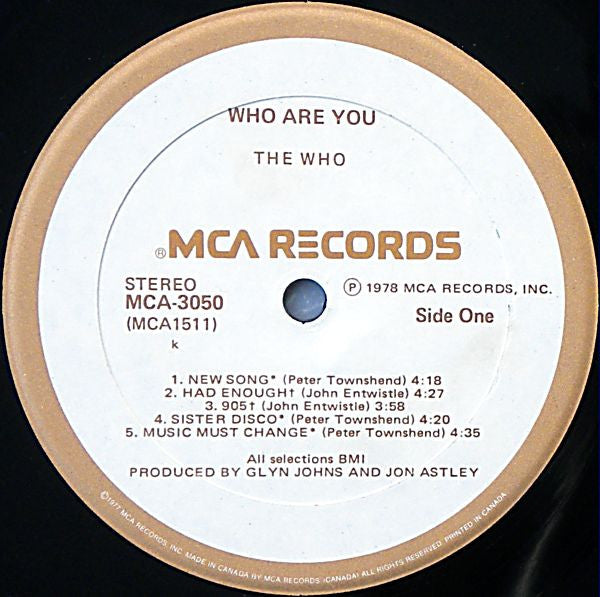 The Who - Who Are You Vinyl Record