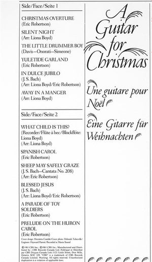 Liona Boyd - A Guitar For Christmas = Une Guitare Pour Noël = Eine Gitarre Für Weihnachten - 1981