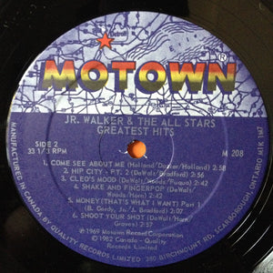 Jr. Walker & The All Stars - Greatest Hits Vinyl Record