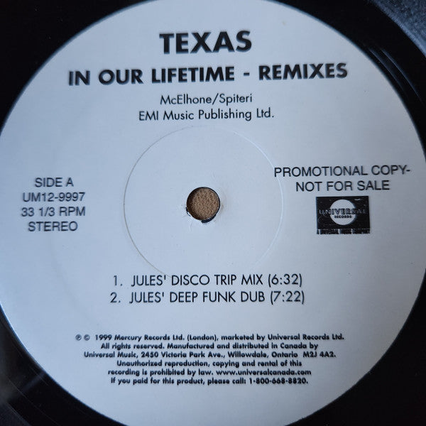 Texas - In Our Lifetime - Remixes