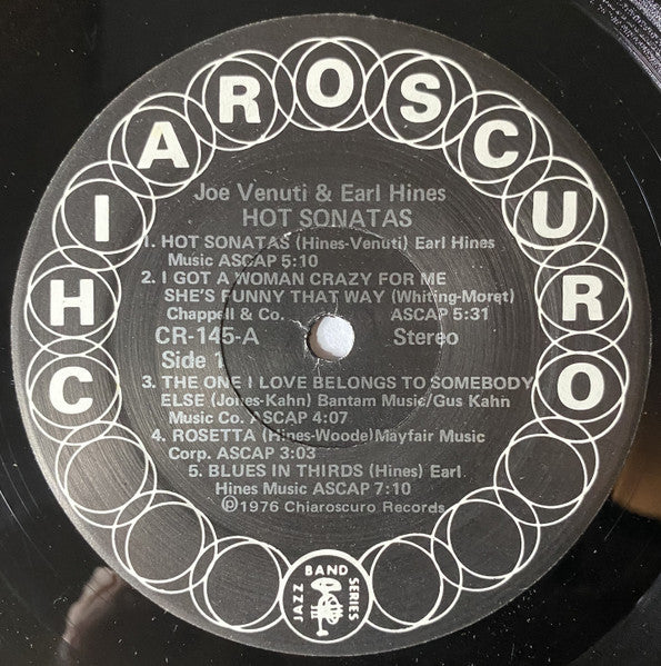 Joe Venuti & Earl Hines - Hot Sonatas Vinyl Record