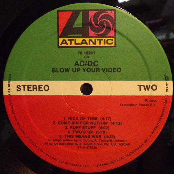 AC/DC - Blow Up Your Video - 1988