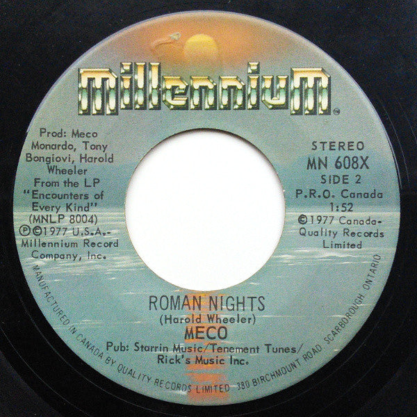 Meco Monardo - Theme From Close Encounters / Roman Nights - 1977