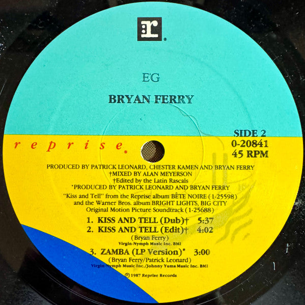 Bryan Ferry - Kiss And Tell - 1988