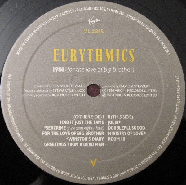 Eurythmics - 1984 (For The Love Of Big Brother) - 1984