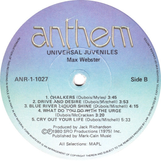 Max Webster - Universal Juveniles