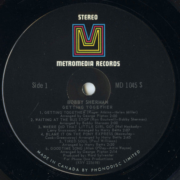 Bobby Sherman - Getting Together - 1971