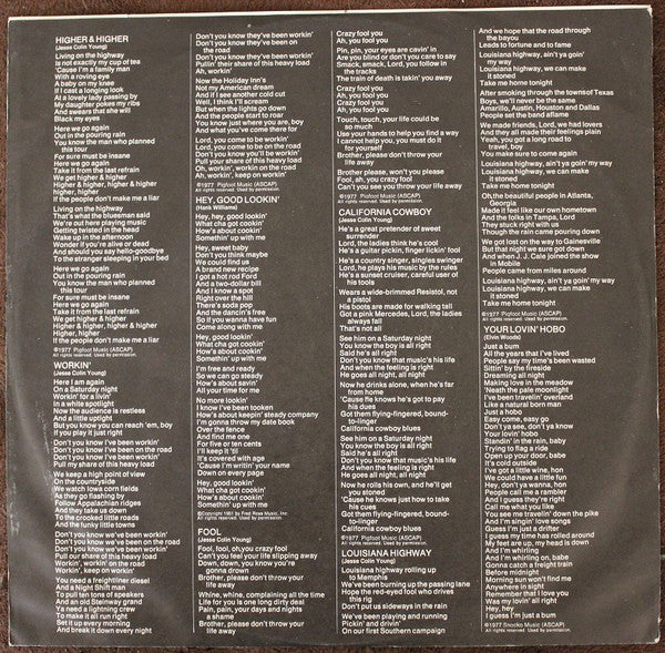 Jesse Colin Young - Love On The Wing - 1977
