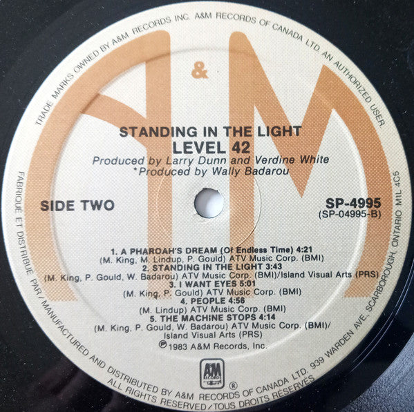 Level 42 - Standing In The Light - 1983