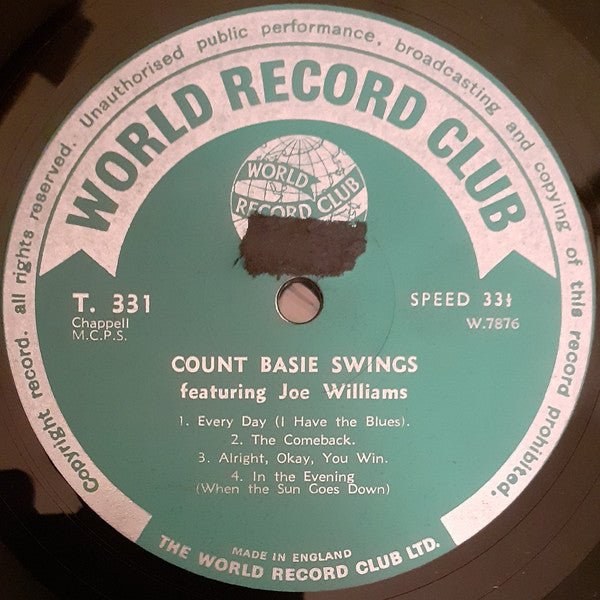 Count Basie,Joe Williams - ,  Count Basie Swings Featuring Joe Williams Vinyl Record