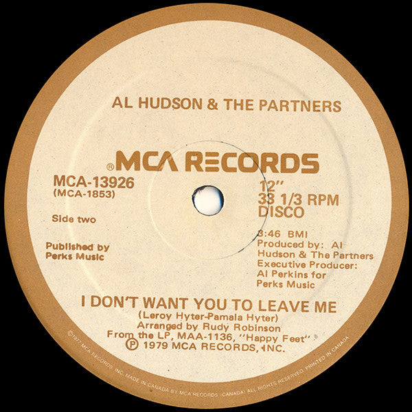 Al Hudson & The Partners - You Can Do It / I Don't Want You To Leave